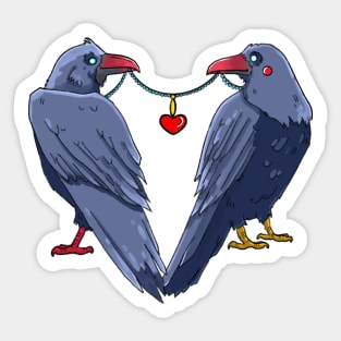 Ravens in love Sticker